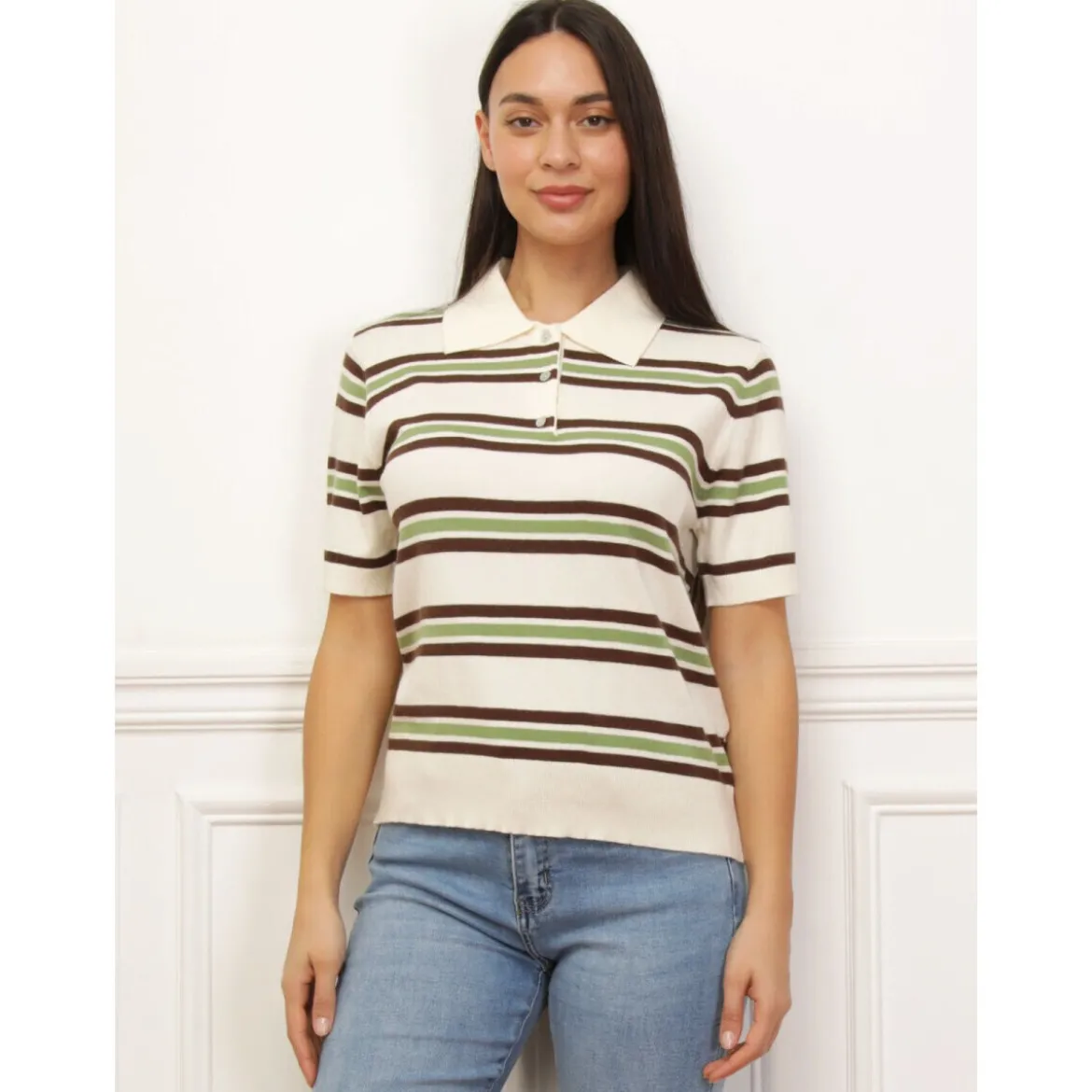 Polo-t-shirts m. korte ærmer La Modeuse