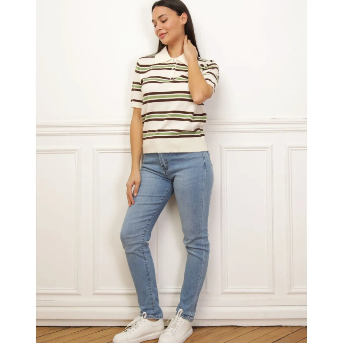 Polo-t-shirts m. korte ærmer La Modeuse